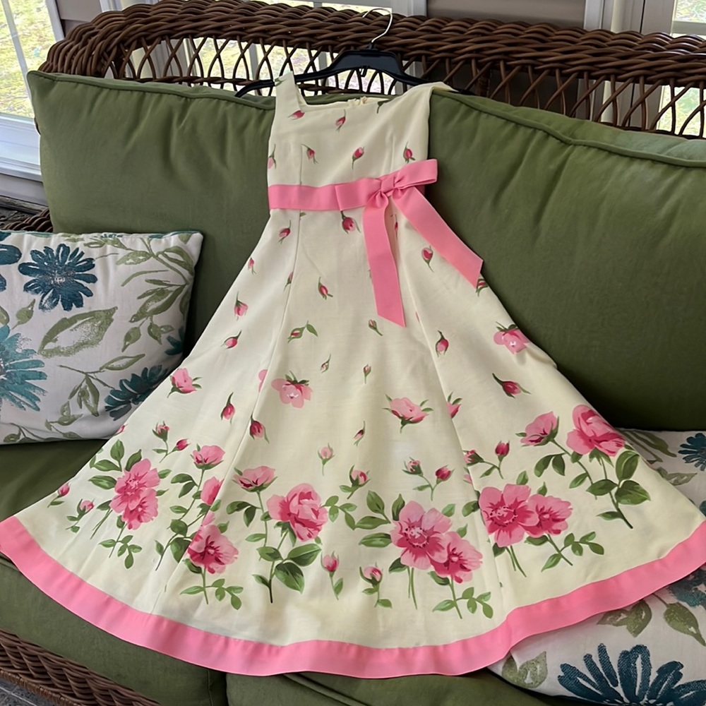 Bonnie Jean yellow and pink dress